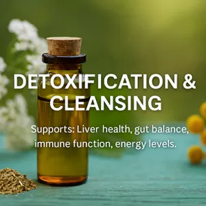 Herbal remedy bottle illustrating Detoxification & Cleansing