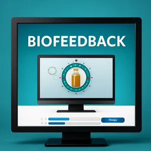Computer screen showing biofeedback interface