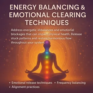 Silhouette in meditative pose illustrating Energy Balancing & Emotional Clearing